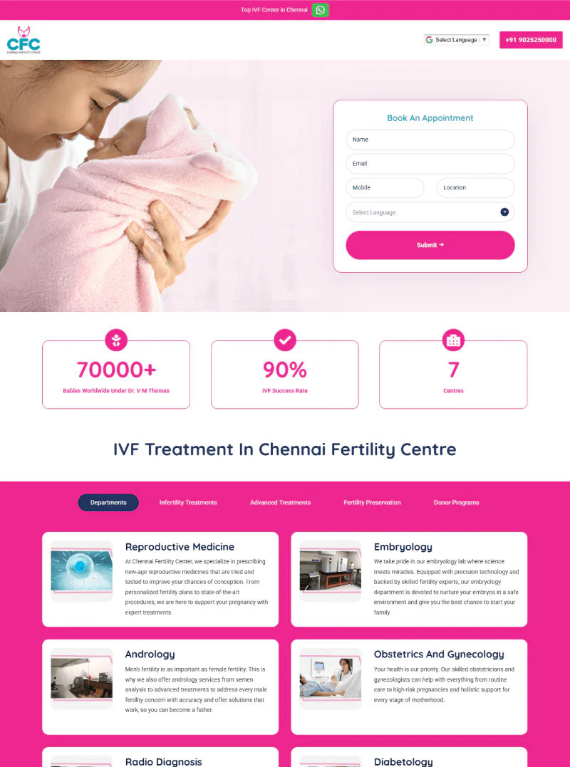 Website Landing Page